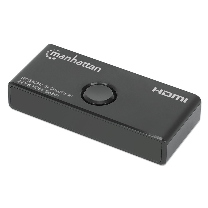 Switch HDMI bidirectional, 2 porturi, 2 intrari - 1 iesire, 8K@60Hz, Manhattan, IDATA HDMI-22BI8K