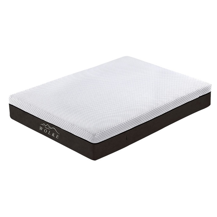 Saltea ortopedica MarketMob Wolke Memory Basic Gel 180 x 200 x 23 cm, husa detasabila cu fermoar, 1 cm spuma memory gel, 6 cm spuma de comfort, 16 cm spuma poliuretanica ferma, nivel fermitate medie