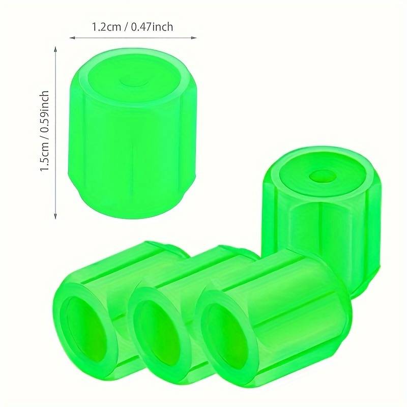 Set 4 Capace de Ventil Fosforescente, ABS, Verde, Universale - eMAG.ro