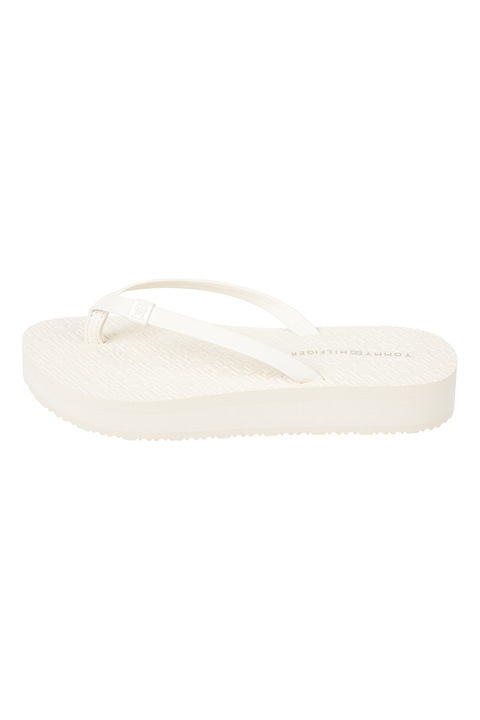Tommy Hilfiger, Papuci flip-flop flatform, Crem, 40