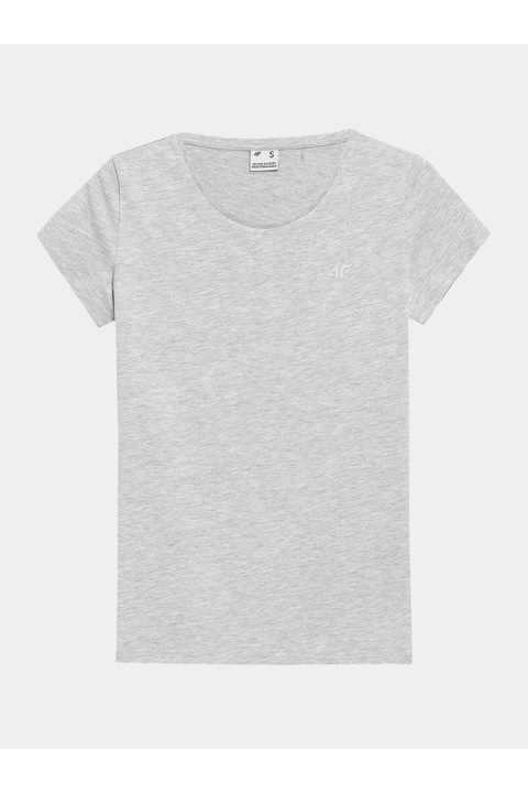 Tricou dama, 4F, 302882489, Bumbac, Gri