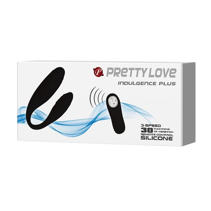 Pretty Love Vibrátor pároknak, szilikon, 30 funkció, USB töltés, 9,5 cm