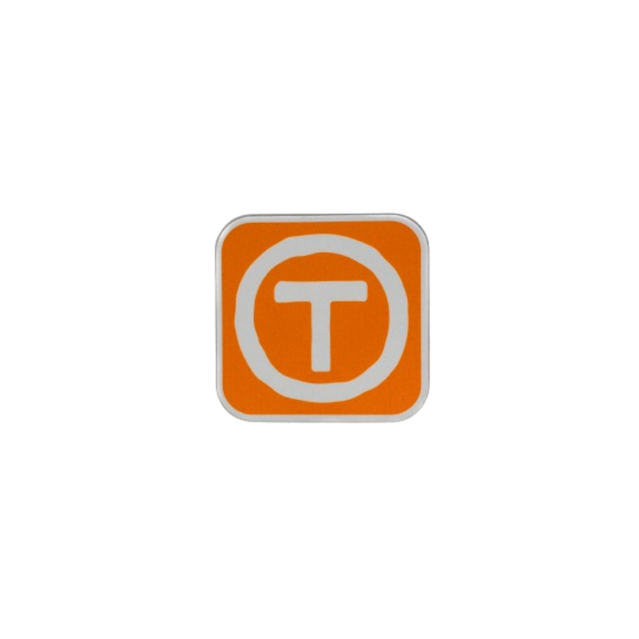 Magnet model Logo Via Transilvanica, 6x6 cm, Portocaliu Intens