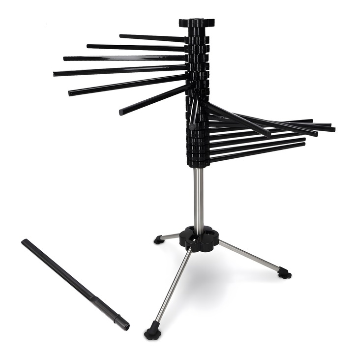 Uscator de paste, pliabil, 44x25x7 cm, 16 brate, 2 kg, negru