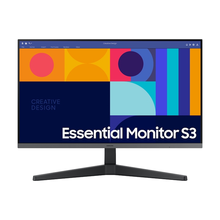 SAMSUNG Essential S3 LS27C332GAUXEN Monitor 27", IPS, 100hz, 16:9, Full HD, AMD Freesync, dönthető