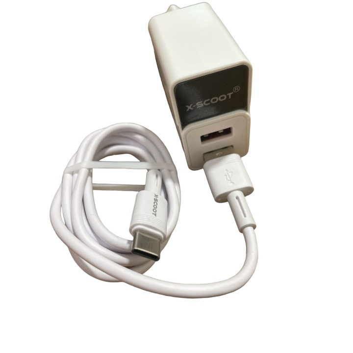 Incarcator USB Travel, 2 Porturi, 5.1A-20W Fast Charge, 5V/5.1A, Compatibil iPhone, Huawei, Samsung, Alb