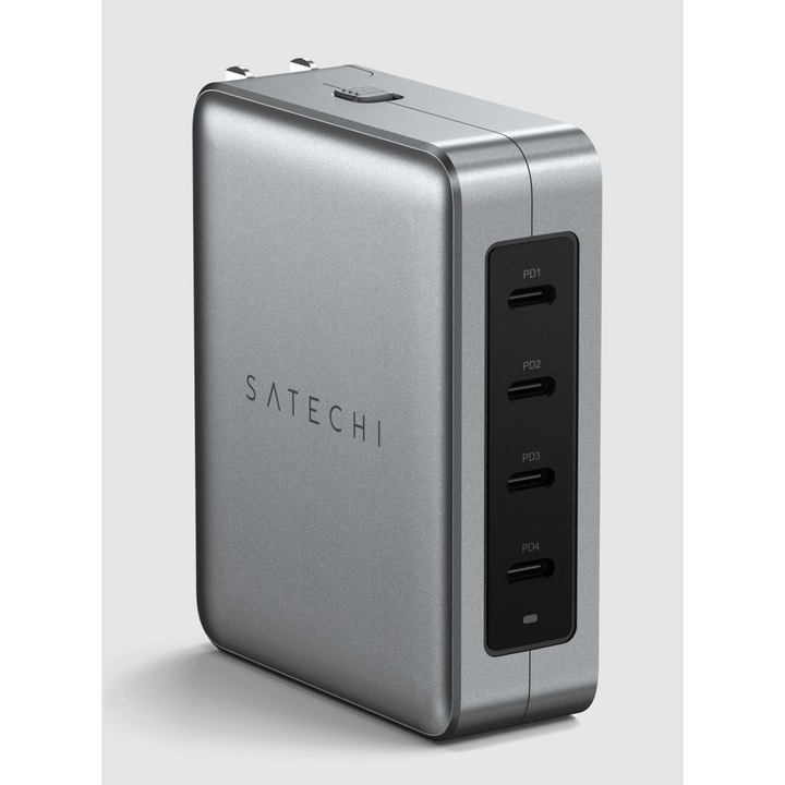 Incarcator, 145W, USB-C 4-Port GaN, Satechi, Gri