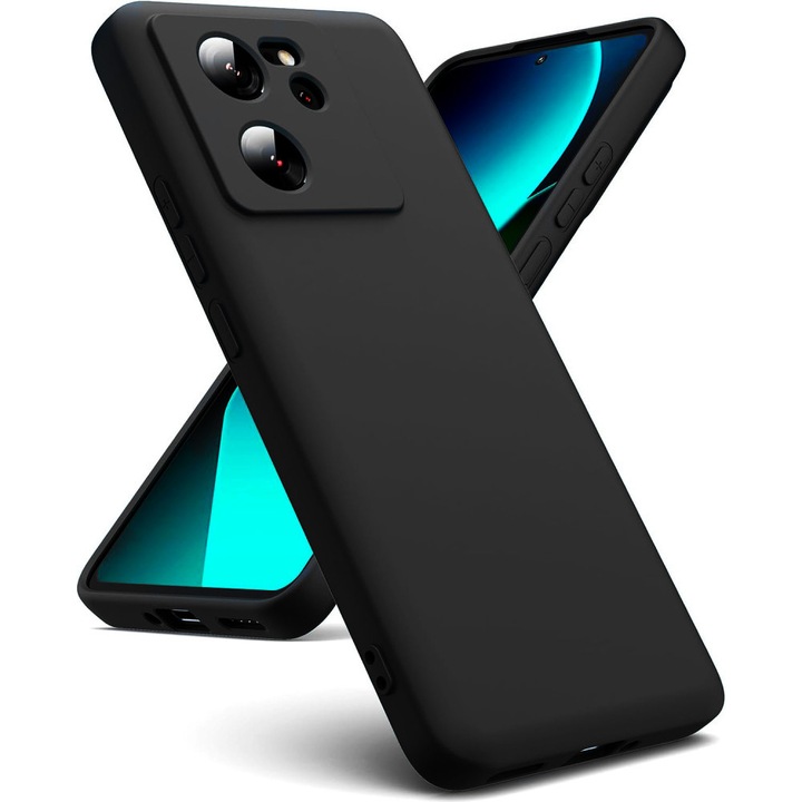Калъф, Съвместим с Xiaomi 13T 5G / 13T Pro 5G, Силикон, Черен / Мат