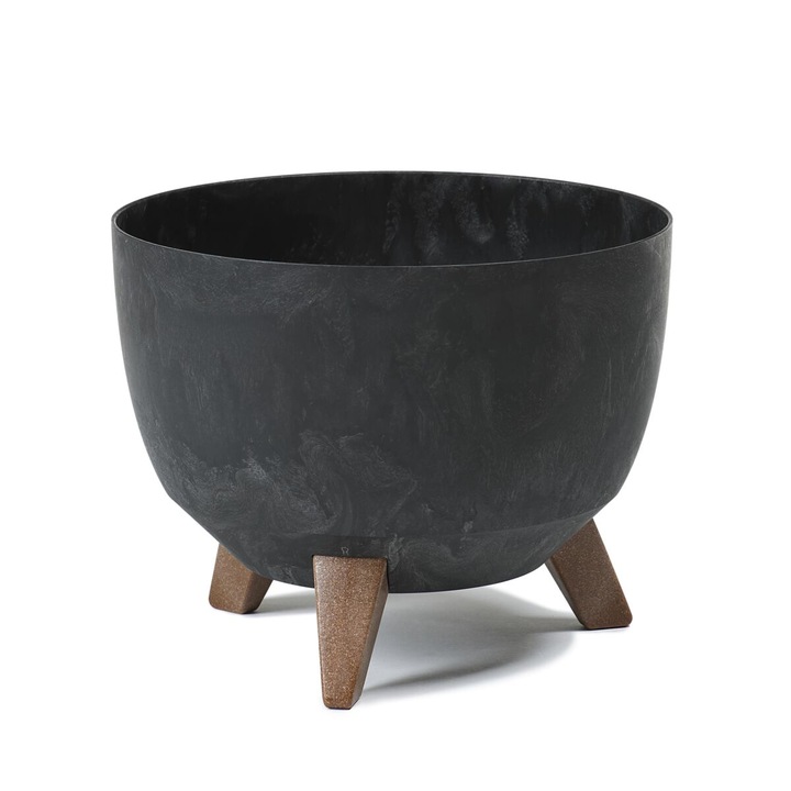 Ghiveci, Lamela, 47 cm, Negru