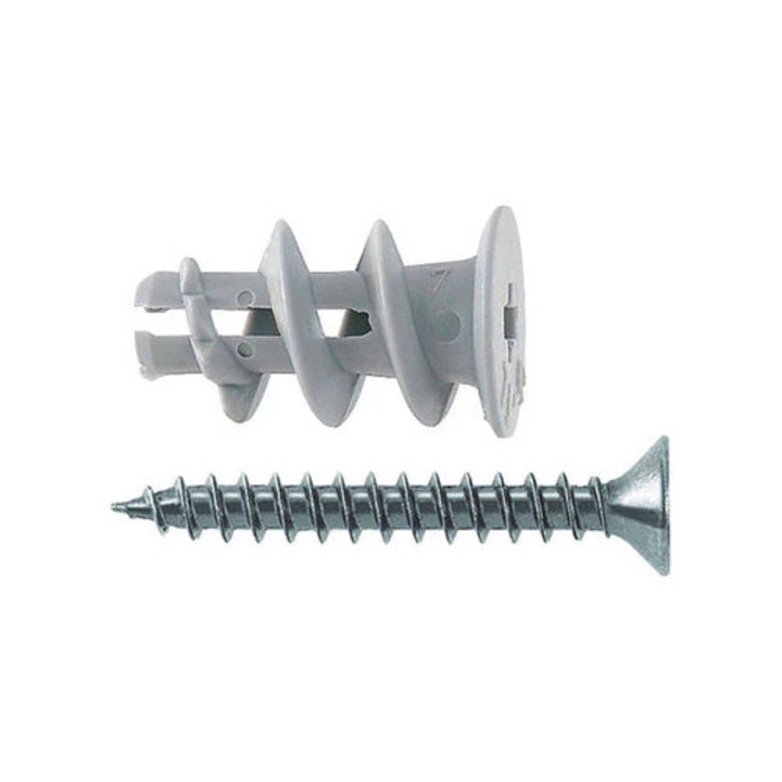 Set 5 dibluri, Fischer, 8 kg, 4.5 x 35 mm, gri/negru