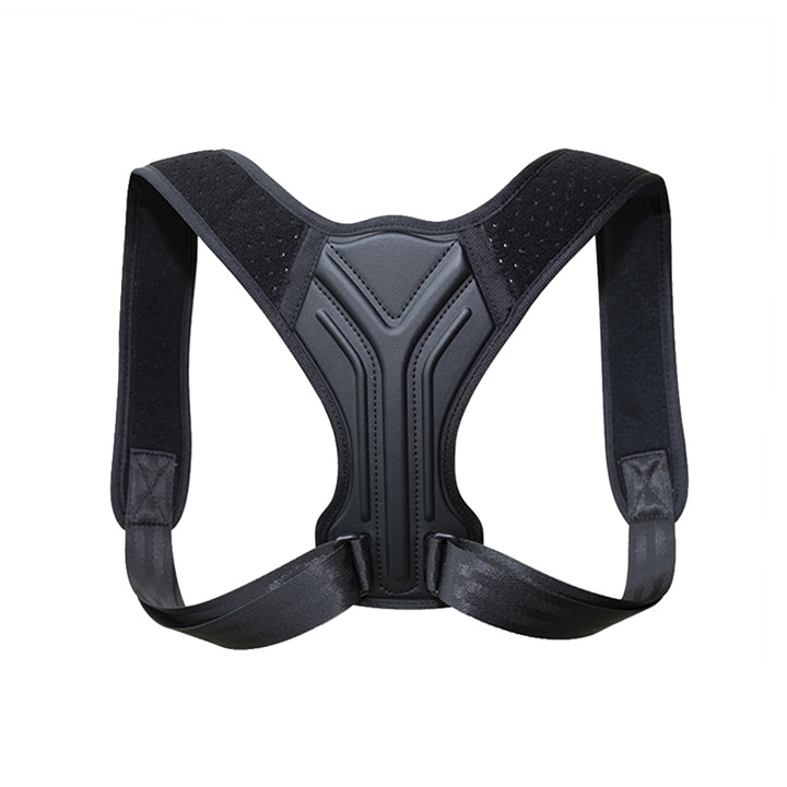 Aparatoare pentru spate Neo™, cu functie de Corectie de postura, pentru indreptare, marime reglabila, bretele ajustabile, unisex, Material Textil, Negru