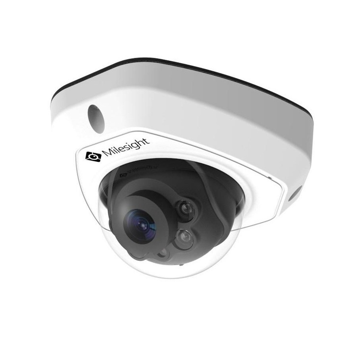 Mini Dome IP megfigyelő kamera 5 MP IR 30M objektív 2, 8 mm-es mikrofonkártya Milesight Technology - MS-C5373-PD