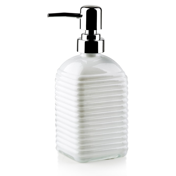 Dozator sapun lichid, Mondex, Sticla, Alb