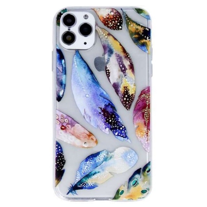 Husa cu Pene Artistice, Compatibila cu Samsung A71, Antisoc, Transparent