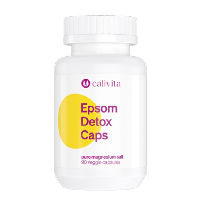 Epsom Detox CaliVita, 90 capsule vegetale, alegerea ideala pentru sustinerea optima a tranzitului intestinal si eliminarea toxinelor