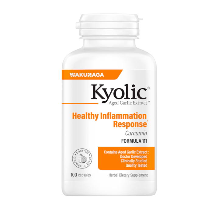 Kyolic Curcumin Formula 111, 100 capsule, contine 1000 mg curcuminoide Meriva si extract de usturoi invechit