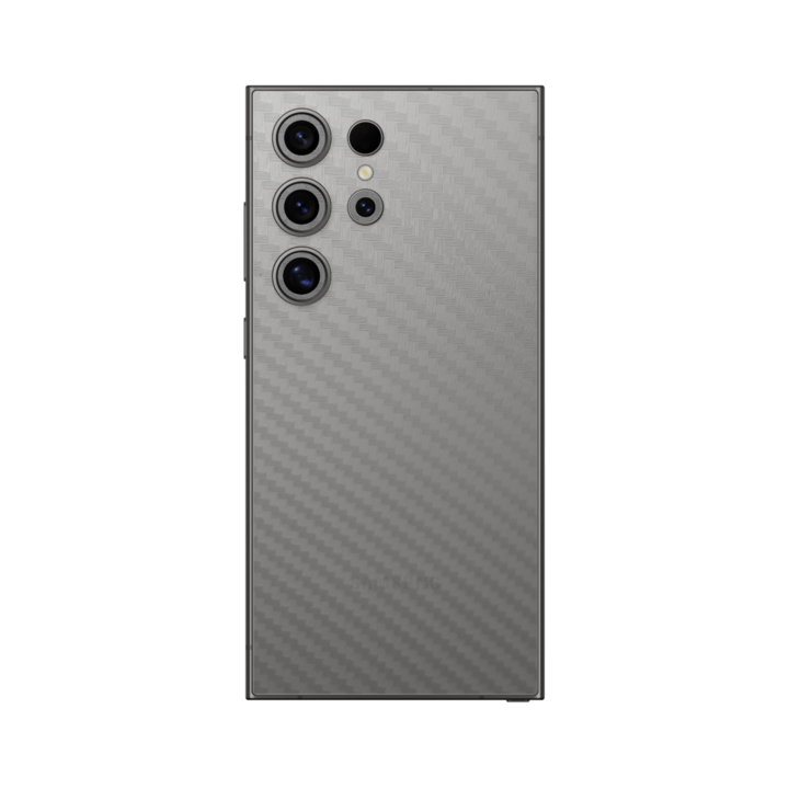 iSkinz Folie Samsung Galaxy S24 Ultra készülékhez – átlátszó szén, 360 fokos vágás, teljes testet fedő tapadó bőr, hát- és oldalvédő tok