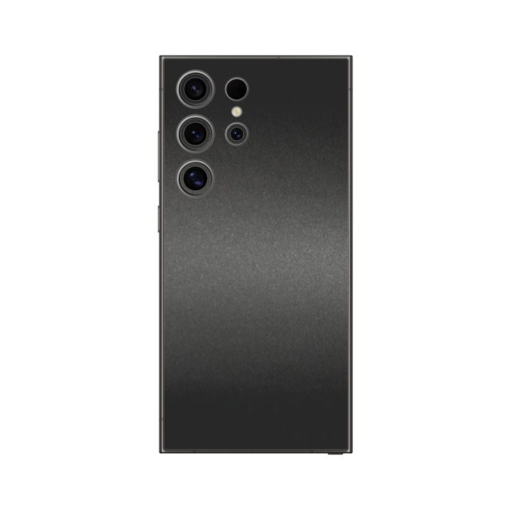 Folie iSkinz pentru Samsung Galaxy S24 Ultra - Negru Mat, 360 Cut, Skin Adeziv Full Body Cover, Protectie Carcasa Spate si Laterale