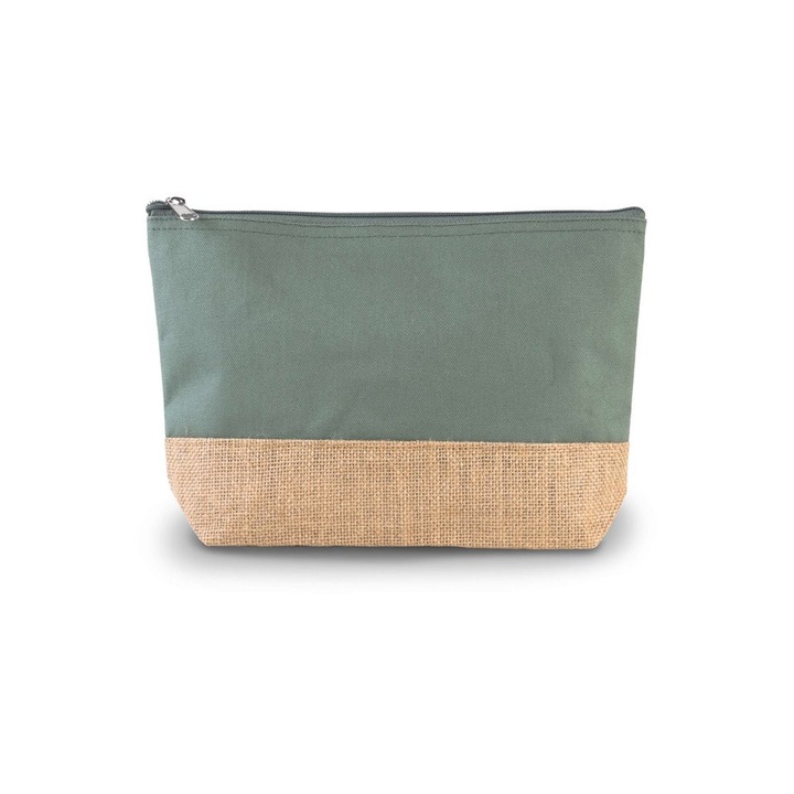 Portfard pentru femei din panza si iuta KI0276, Dusty Light Green, Natural, Universal