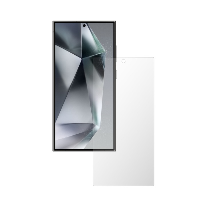 iSkinz HD képernyővédő fólia Samsung Galaxy S24 Ultra - Full Display, átlátszó szilikon, öntapadós és rugalmas