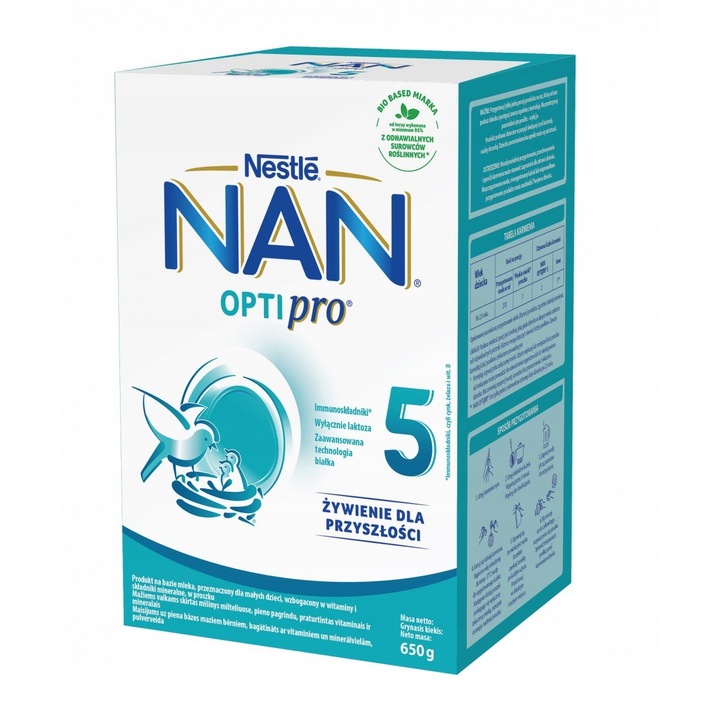 Lapte praf bebelusi, Nestle NAN Optipro 5, 2.5 ani+, 650g