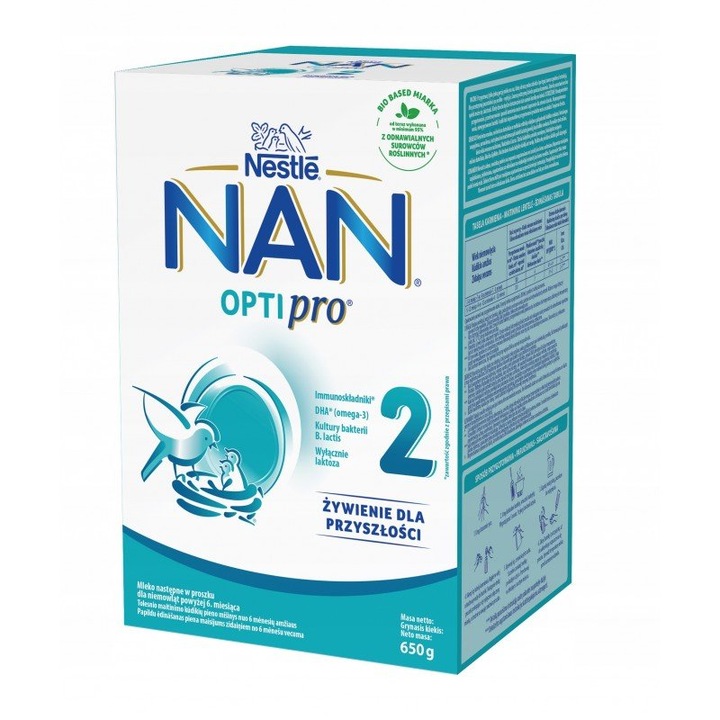 Lapte praf pentru bebelusi Nestle NAN Optipro 2, 6+ luni, 650g