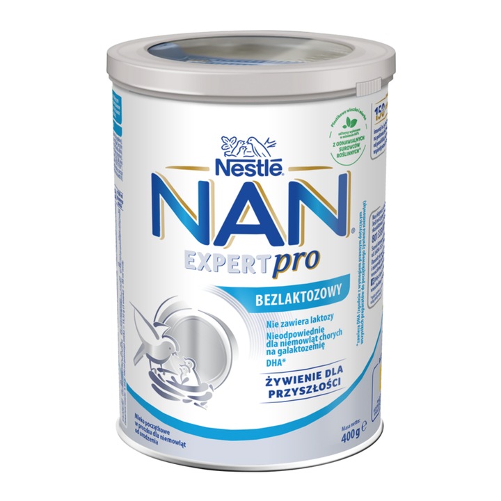 Lapte praf bebelusi, Nestle NAN ExpertPro, fara lactoza, 0 luni+, 400g