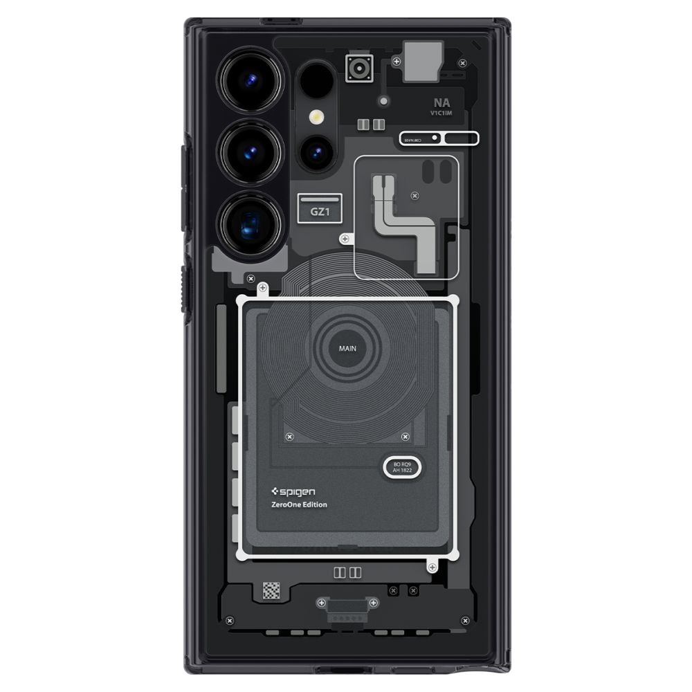 Husa, Spigen Ultra Hybrid pentru Samsung Galaxy S24 Ultra, Gri Fumuriu (Zero One)