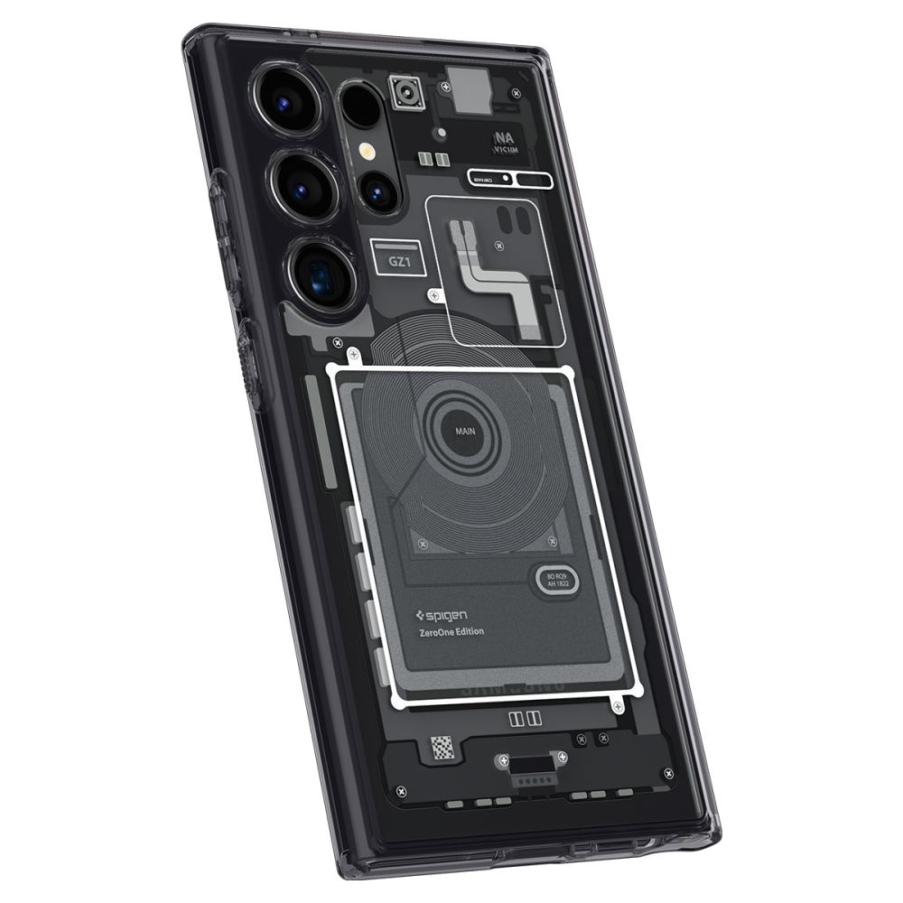 Husa, Spigen Ultra Hybrid pentru Samsung Galaxy S24 Ultra, Gri Fumuriu (Zero One)
