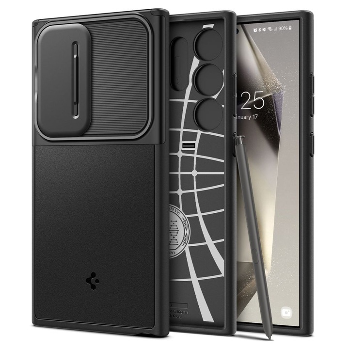 Husa Spigen Optik Armor pentru Samsung Galaxy S24 Ultra negru