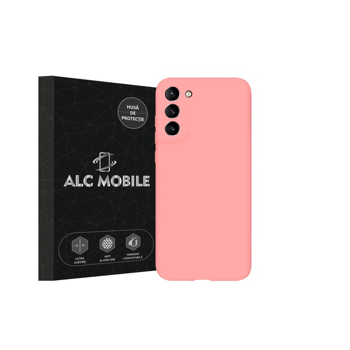 Husa Soft Touch, slim, ALC Mobile, anti soc, compatibila cu Samsung Galaxy S23, Roz Tpu