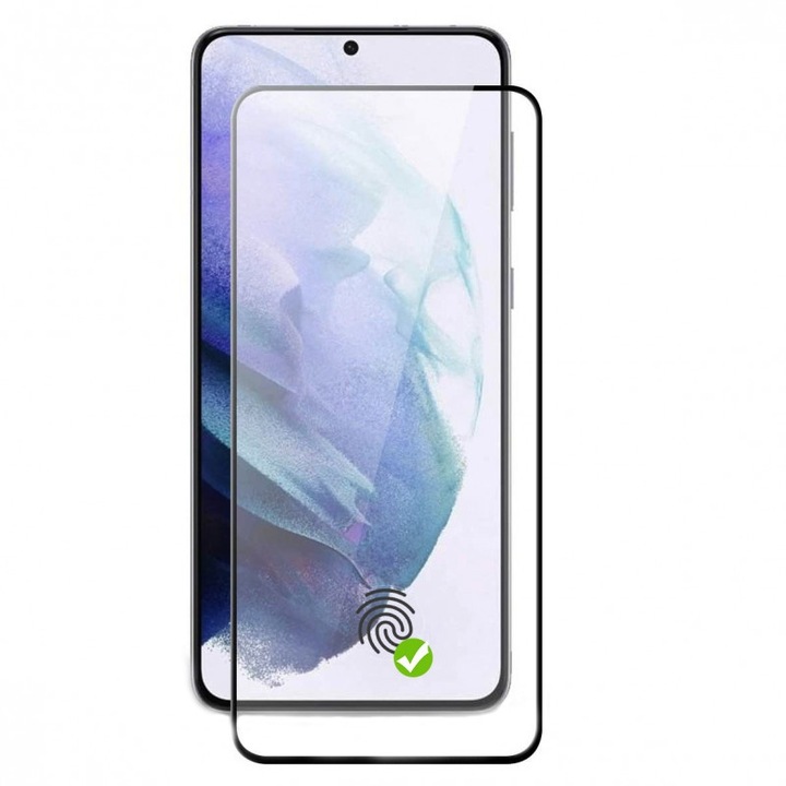Folie sticla securizata, Compatibila cu Samsung S24, Compatibila Amprenta, Antisoc, Full Screen