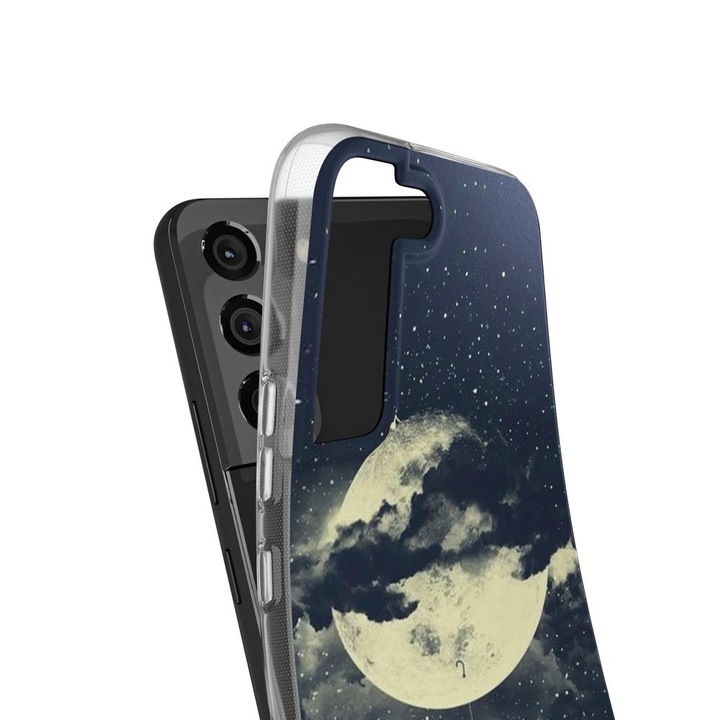 A burkolat kompatibilis a Samsung Galaxy S24 Silicon Gel Tpu Moon Climbing modellel