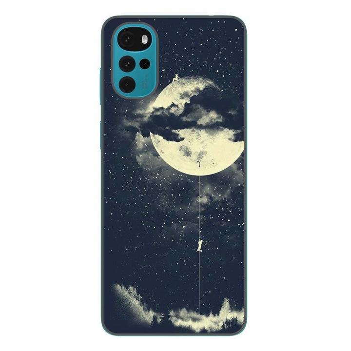 Husa compatibila cu Motorola Moto G22 Silicon Gel Tpu Model Moon Climbing