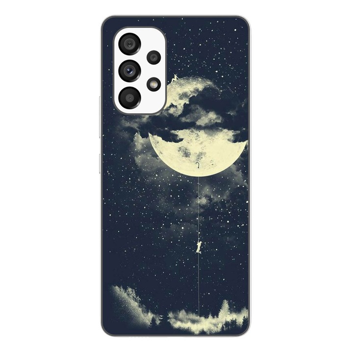 Калъф, Съвместим с Samsung Galaxy A53 5G, Силикон, Гел, Tpu, Модел Moon Climbing