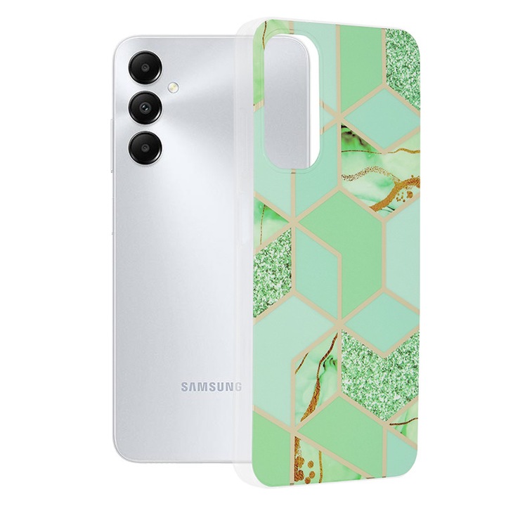 Кейс за Samsung Galaxy A05s - Techsuit Marble Series - Green Hex
