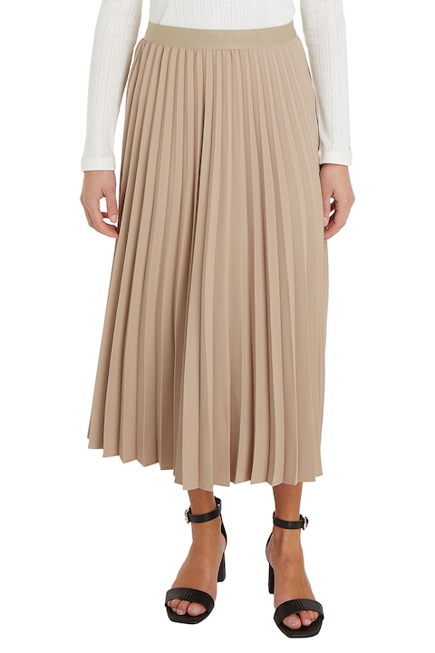 Tommy Hilfiger, Fusta midi plisata, Bej