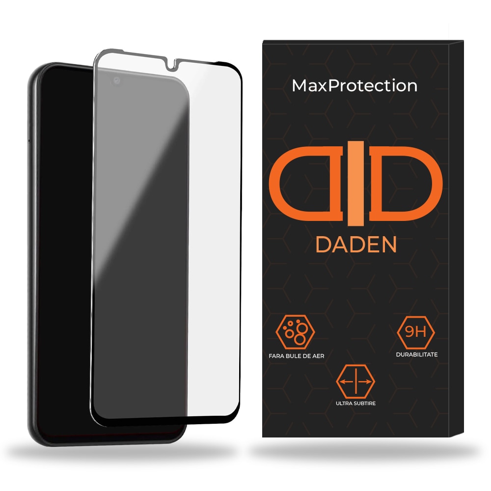 Folie Sticla pentru Samsung A05s Daden MaxProtection, Full Cover, Protectie Profesionala, Ultra Rezistenta, Calitate Premium