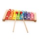 Музикален инструмент Flippy Xylophone, дървен, 8 музикални ноти, 2 перкусионни пръчки, 4-6 години, многоцветен