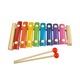 Музикален инструмент Flippy Xylophone, дървен, 8 музикални ноти, 2 перкусионни пръчки, 4-6 години, многоцветен