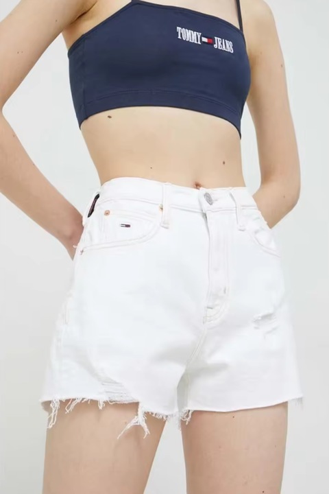 Pantaloni scurti Tommy Jeans, Alb