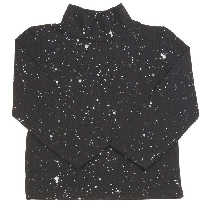 Bluza tip maleta neagra model stropi albi