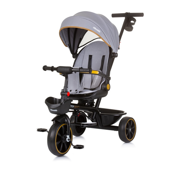 Триколка със сенник Chipolino Max Sport, Пепелно сиво