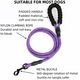 Ham si lesa pentru caini, cu benzi reflectorizante si maner de control, materiale premium, catarame reglabile, cu lesa de 1.5 m, M, Violet