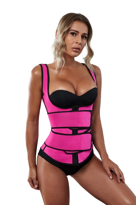 Corset dama, WildFashion, Poliester/Nylon/Neopren, Fucsia, Roz