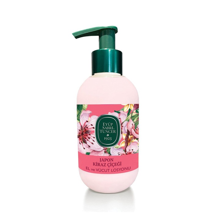 Eyup Sabri Tuncer kéz- és testápoló természetes olívaolajjal, Japanese Cherry Blossom 280 ML