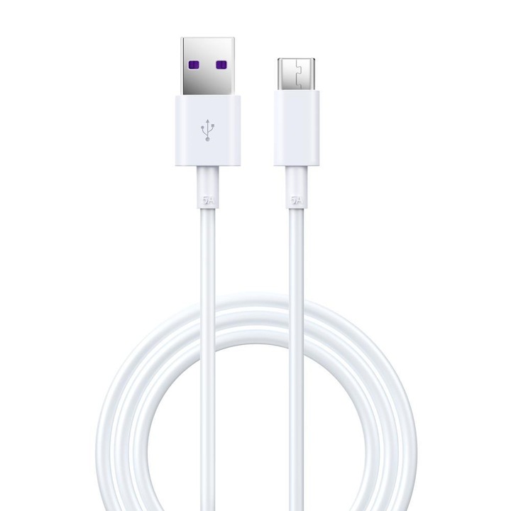 Cablu de date, Devia, USB to USB-C, 1.5m, Alb