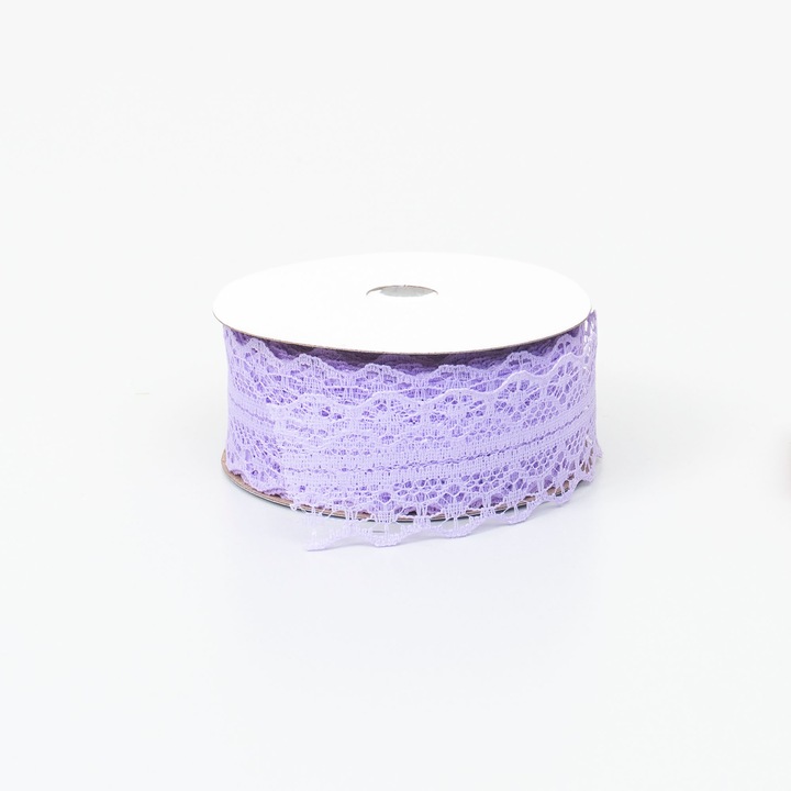 Csipke tekercs, 2,5 cm / 10 m, lila szín, BSP / SL605_L