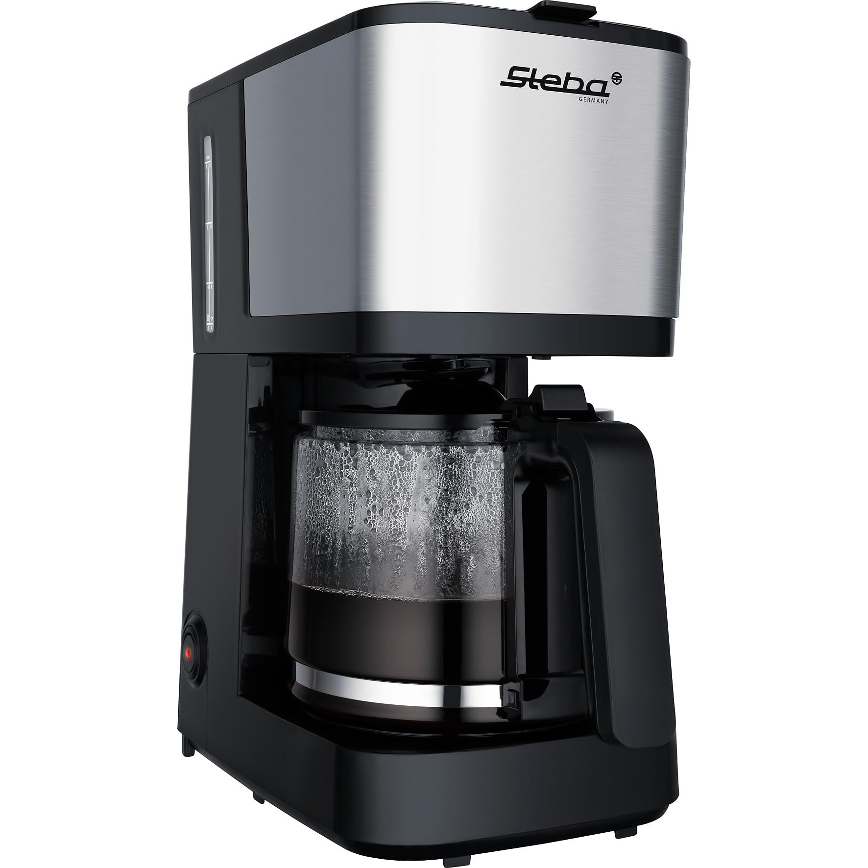 Aparat de cafea cu filtru Steba cu ulcior de sticla pentru cca. 10 cesti a cate 125 ml fiecare, rezervor de apa cu cca. 1,25 litri, tine automat la cald timp de 40 de minute, 750 wati, KM F2