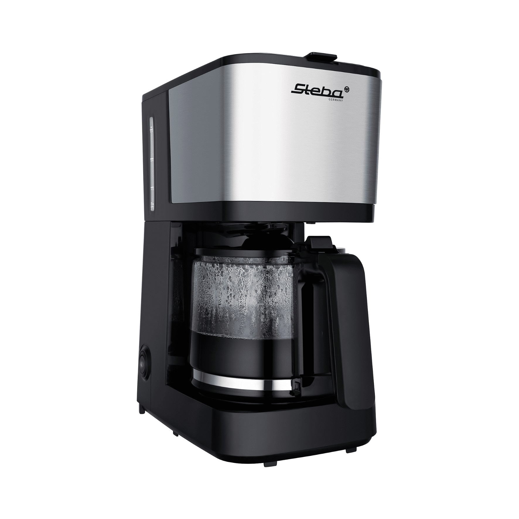 Aparat de cafea cu filtru Steba cu ulcior de sticla pentru cca. 10 cesti a cate 125 ml fiecare, rezervor de apa cu cca. 1,25 litri, tine automat la cald timp de 40 de minute, 750 wati, KM F2